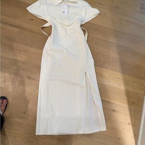 & Other Stories Cream Maxi Dress with Slit